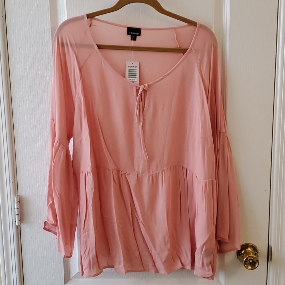 Torrid pink baby doll top